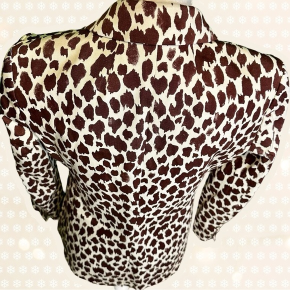 J. Crew ‘The Parke Bi-Stretch Cotton Blend Blazer’ in Giraffe Print Size 4 - Picture 9 of 14